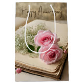 Jubileum  Scrapbook en Rozen Medium Cadeauzakje (Voorkant)