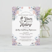 Jubileum Sering Bloemen JAAR IN DE MAKING Kaart (Staand voorkant)