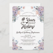 Jubileum Sering Bloemen JAAR IN DE MAKING Kaart (Voorkant / Achterkant)