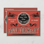  Jubileum Sla de datum op Aankondigingskaart (Voorkant / Achterkant)