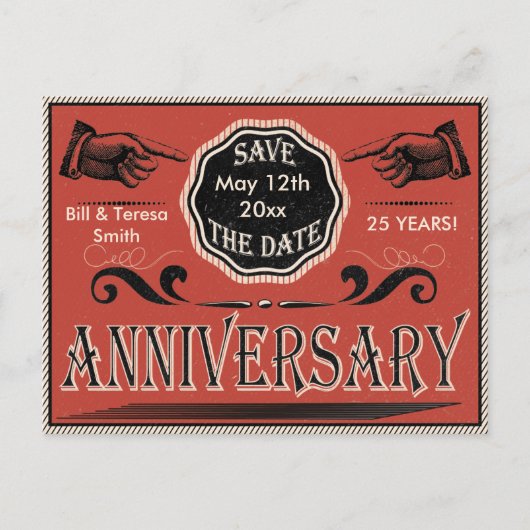  Jubileum Sla de datum op Aankondigingskaart (Voorkant)