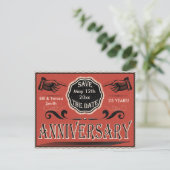  Jubileum Sla de datum op Aankondigingskaart (Staand voorkant)