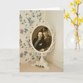 Jubileum spiegelreflectie kaart (Gele Bloem)