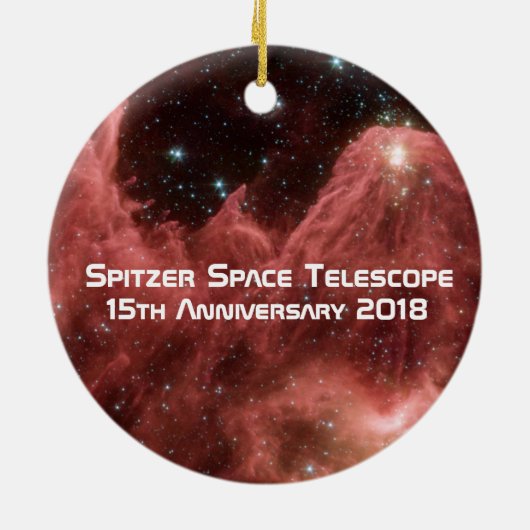 Jubileum Spitzer Space Telescope Keramisch Ornament (Achterkant)