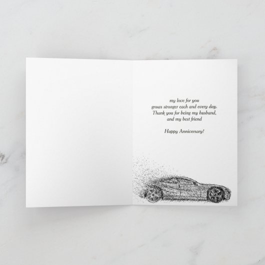 Jubileum - Sportvriendelijke Sportauto Automobiel  Kaart (Binnen)