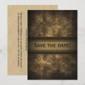  Jubileum Steampunk Damask Save The Date (Voorkant / Achterkant)