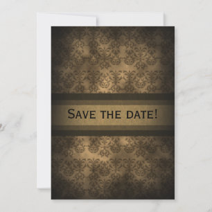 Jubileum Steampunk Damask Save The Date