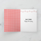 Jubileum Stick Figuur Meisje met Speech Bubble Kaart (Binnen)