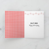 Jubileum Stick Figuur Meisje met Speech Bubble Kaart (Binnen)