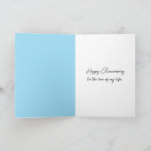 Jubileum stick figuur paar op een regenboog kaart (Binnen)