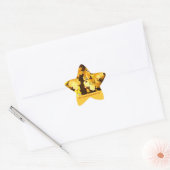 Jubileum stickers zegelen Golden Gele Bladeren (Envelop)