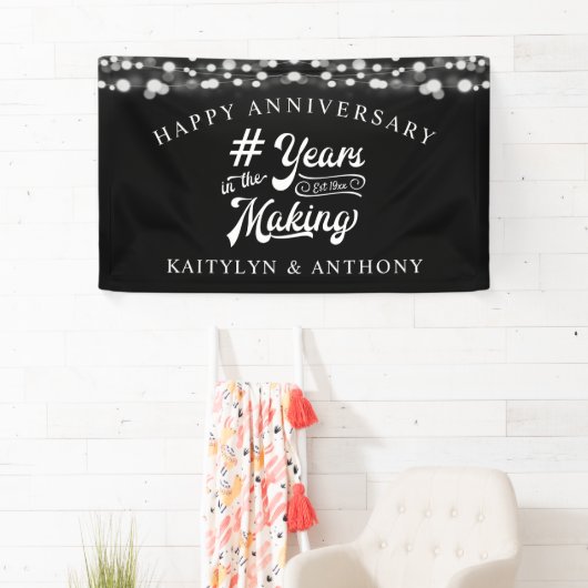 Jubileum String Lights JAREN IN DE MAKING Blac Spandoek (Insitu)