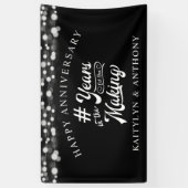 Jubileum String Lights JAREN IN DE MAKING Blac Spandoek (Verticaal)