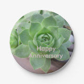 Jubileum Succulent PapierBord Papieren Bordje (Voorkant)