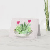 Jubileum Succulent Plant in Terrazzo Kaart (Voorkant)
