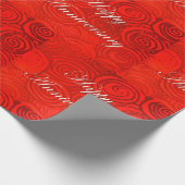 Jubileum Swirls Red Cadeaupapier (Hoek)