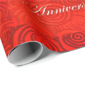 Jubileum Swirls Red Cadeaupapier (Rol Hoek)