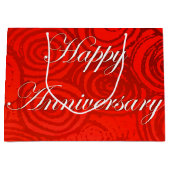 Jubileum Swirls Red Groot Cadeauzakje (Voorkant)