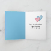 Jubileum Teddyberen Bloemen Kaart (Binnen)