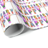 JUBILEUM : TEKST Grafisch Cadeaupapier (Rol Hoek)