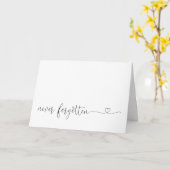 Jubileum ter herinnering aan de dood nooit vergete kaart (Gele Bloem)