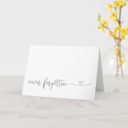 Jubileum ter herinnering aan de dood nooit vergete kaart (Gele Bloem)