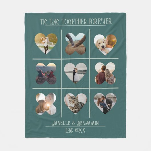 Jubileum Tic Tac Samen Foto sjabloon Fleece Deken (Voorkant)