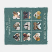 Jubileum Tic Tac Samen Foto sjabloon Fleece Deken (Voorkant (Horizontaal))