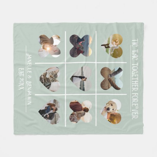 Jubileum Tic Tac Together Photo Template Fleece (Voorkant (Horizontaal))