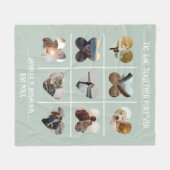 Jubileum Tic Tac Together Photo Template Fleece Deken (Voorkant (Horizontaal))