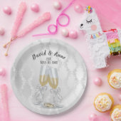 Jubileum Toast and Rings Party Papieren Bordje (Feest)