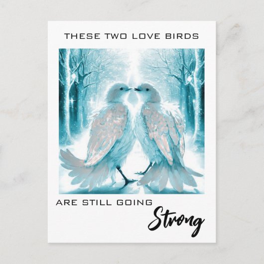 *~* Jubileum Tortelduifjes AP54 Art Winter Briefkaart (Voorkant)