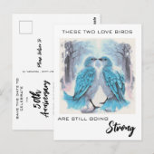 *~* Jubileum Tortelduifjes Winter AP54 Art Briefkaart (Voorkant / Achterkant)