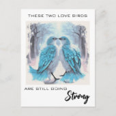 *~* Jubileum Tortelduifjes Winter AP54 Art Briefkaart (Voorkant)