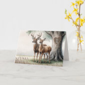 Jubileum Tree Heart Met Namen En Herten Kaart (Gele Bloem)