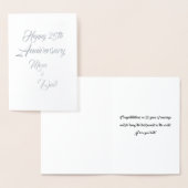 Jubileum tussen moeder en vader Silver Wedding Folie Kaarten (Display)