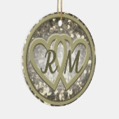 Jubileum twee hart keramisch ornament (Rechts)