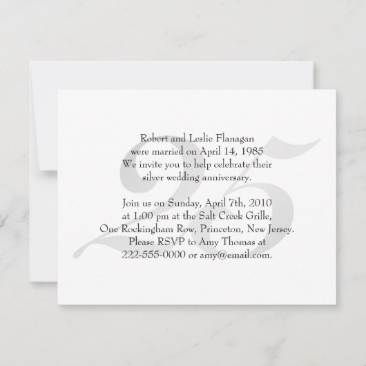 Jubileum uit het verleden en Cadeau Kaart (Achterkant)