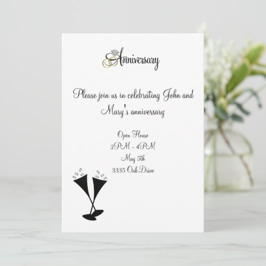 Jubileum Uitnodiging (Staand voorkant)