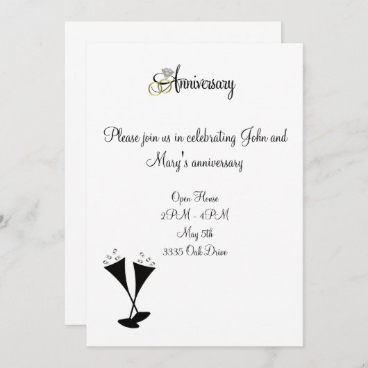 Jubileum Uitnodiging (Voorkant / Achterkant)