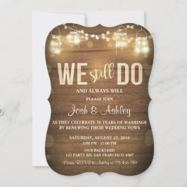 Jubileum uitnodiging Rustic Huwelijksbelofte Verni