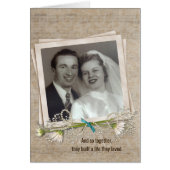 Jubileum uitnodiging voor een diner met foto-lijst (Voorkant)