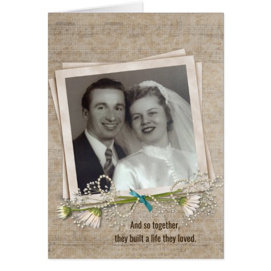 Jubileum uitnodiging voor een diner met foto-lijst (Voorkant)