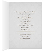 Jubileum uitnodiging voor een diner met foto-lijst (Binnen (Rechts))