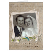 Jubileum uitnodiging voor een diner met foto-lijst (Voorkant)