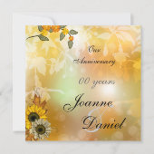 Jubileum Uitnodiging Zonnebloemen Herfst Bloemen 2 (Voorkant)