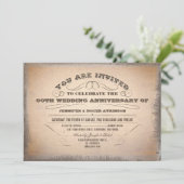 jubileum uitnodigingen met retro typografie (Staand voorkant)