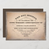 jubileum uitnodigingen met retro typografie (Voorkant / Achterkant)