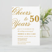 Jubileum Uitnodigingen Proost 50 jaar Uitnodigen (Staand voorkant)