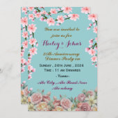 Jubileum-uitnodigingen voor bruiloft kaart (Voorkant / Achterkant)